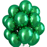 Metallic Chrome Green Balloons: Double Stuffed Latex, Party Decoration (30-Piece Set, 12")