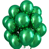 Metallic Chrome Green Balloons: Double Stuffed Latex, Party Decoration (30-Piece Set, 12")