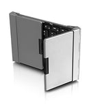 Portable Aluminum Tri-Fold Bluetooth Keyboard (Standard Full-Size) With Built-In Rechargeable Battery For Iphone, Smartphone, Ipad, Tablet, Mac, Pc (Ablko4F) Black
