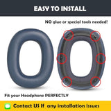 Px8 Replacement Earpads And Headband Cushion Compatible With Bowers & Wilkins Px8/Px7 S2E/Px7 S2 Over-Ear-Headphones (Not For Px Px7 P7) With Protein Leather/Memory Foam