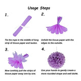 Pink Tissue Paper Pom Poms Decorations 10 inch and 12 inch,12 Piece Set for Bachelorette Party or Baby Shower Girls Birthday Party Decor