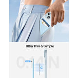 For Magsafe Wallet, Strongest Magnetic Wallet Card Holder For Iphone 15/14/13/12 Series, 0.12 Invisible Ultra-Thin Magnetic Phone Wallet, 3 Card Slots, Fits 3 Cards, Vegan Leather, White Ice