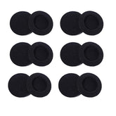 6 Pairs Foam Ear Pad Replacement Cushions, 60Mm/2.4 Inch Black Earpad Cover, Disposable Headset Sponge Covers Cap Earphone Accessories