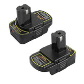 2 Pack Dm18Rl Battery Adapter Converter With Usb Socket & Type-C Compatible For Dewalt 20V & Milwaukee M18 Li-Ion Battery Convert To Ryobi 18V P108 Abp1801 Battery