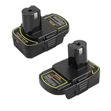 2 Pack Dm18Rl Battery Adapter Converter With Usb Socket & Type-C Compatible For Dewalt 20V & Milwaukee M18 Li-Ion Battery Convert To Ryobi 18V P108 Abp1801 Battery