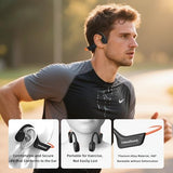 Bone Conduction Headphones, Open Ear Bluetooth 5.3 Headphones, Bone Conduction Earbuds with Mic, IPX7 Waterproof Sports Earphones for Running,