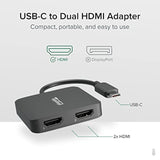 Usb C To Hdmi Adapter For Dual Monitors, 4K 60Hz Usb C Hub For Windows And Chr