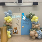 60pcs Sage Green, Dusty Blue, Yellow Balloons Set, for Birthday, Wedding, Baby Shower