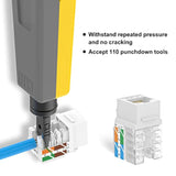 Rj45 Cat6 Keystone Jacks Ul-Listed 10-Pack, Ethernet Punch Down Keystone Utp,
