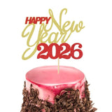 Happy New Year 2026 Cake Topper New Year Party Cake Decoration Photo Supplies