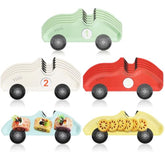 25 Pack Vintage Race Car Plates Disposable Paper Number 1-5 Birthday Plates Racing Car Party Decorations For Tableware Baby Shower Birthday Party Supplies
