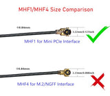 U.Fl Mhf1 Internal Antenna 2.4Ghz 5Ghz Laptop Wifi Antennas With 50Cm Cable For Mini Pcie Card 4 Pcs