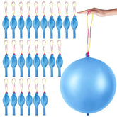 24 Pcs Blue Punch Balloons Bounce With Rubber Band Handle Punching Balloon Heavy Duty For Birthday Party Favors, Kids (Blue)