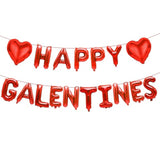 Happy Galentines Day Balloons Decorations, 16" Red Galentines Day Letters Balloons Banner With Heart Shaped Balloons, Valentines Day Party Supplies, Happy Galentines Decorations For Party