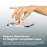 Magnetic Silicone Phone Grip Soft Finger Loop Holder For Magsafe Cases And S (White Sparkle)