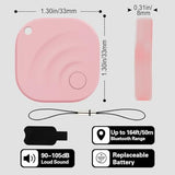 2025 Upgraded Android Air Tracker 4 Pack, Bluetooth Tracker For Android Phones, Compatible With Google Find Hub Device, Item Locator For Keys, Luggage, Backpack, Travel, Pink