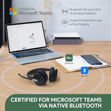 BH70 Dual Wireless Headset with Mic for Work, Bluetooth Headphone with Teams Certification, up to 35h Talk Time, 147g All-Day Wearing Comfort,