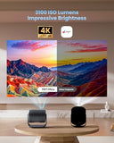 Mp1 Max Triple Laser Projector 4K - 3100 Iso Lumens, 110% Bt.2020, Google Tv With Netflix Officially, 300'' Display, 2X12W Dolby Audio Dts:X, Hdr10+, Blu-Ray 3D