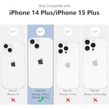 Mirror Case For Iphone 14 Plus/15 Plus, Mirror For Girls Women Makeup,Cute Glossy Hard Back + Raised Edge Phone Bumper, Anti-Drop Shockproof Protective Case For Iphone 14/15 Plus-Clear