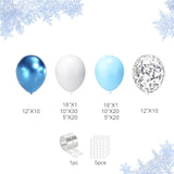 Blue & Silver Balloon Garland Kit: 124-Piece Party Arch