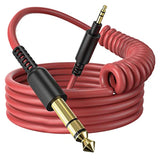 Fusion A71/Hifi/Pro C/Pro M Wired Headphones Audio Cable Red - 6.35Mm To 3.5Mm