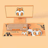 Cartoon Tiger Mouse Pad With Wrist Support, Non-Slip Base,Ergonomic Gaming Mouse Pad Pain Relief,Cute Mouse Mat For Computer, Laptop, Office, Home,Game