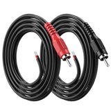 Rca To Speaker Wire Adapter, 18Awg 2 Pack 3Ft Rca Male Plug To Bare Cable Open