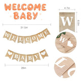 Welcome Baby Sign - Elegant Boy And Girl Announcement Banner - Newborn Birth Sign - Adorable Baby Shower Decor