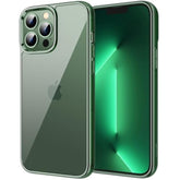 Jetech Case For 13 Pro Max 6.7-Inch, Non-Yellowing Shockproof Phone Bumper Cover, Anti-Scratch Clear Back (Alpine Green)