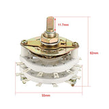 2P7T 2 Pole 7 Position 2 Deck Band Channel Rotary Switch Selector With Knob