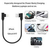 Iphone Charger 1Ft 90 Degree 2 Pack Mfi Certified Elbow Short Lightning Cable Right Angle Fast Charging Cord For Iphone 14 13 12 11 Pro X Xs Xr 8 Plus 7 6 5 (Black,1 Foot)