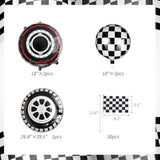 178Pcs Race Car Balloon Garland Arch, Red Black Yellow Balloons Decoration With Checkered Flags And Wheels, Racing Themed Birthday Party Supplies For Boys & Girls