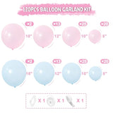 Pink & Blue Balloon Garland Kit: 120pcs Gender Reveal Arch