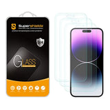 (3 Pack) Designed For Iphone 14 Pro Max (6.7 Inch) Tempered Glass Screen Protector, Anti Scratch, Bubble Free