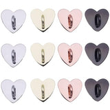 12Pcs Phone Charm Hook,Finger Ring Loop Stand for DIY Hanging, Heart Phone Holder,Adhesive Phone Finger Grip Loop Stand Metal Phone Charm Rings for