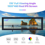 8.8 Inch Touchscreen Computer Secondary Screen 1920X480 Fhd Ips Lcd Display For Pc Case Aida64 Cpu Gpu Temperature Monitor, For Raspberry Pi