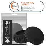 Geekria 20 Pairs Flex Fabric Headphone Covers (- Product Safety Certified -), Washable & Stretchable Sanitary Ear Protectors for Over-Ear Headsets, Sweat-Resistant (M/Black)