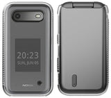 Clear Case for Nokia 2780 2760 Flip Phone, Transparent Hard Shell Slim Cover (Screen Protection, Textured Grip)
