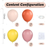 Boho Pastel Balloons: 50pc Orange, Pink, Yellow Latex Party Decor