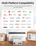 Bluetooth Thermal Label Printer 4X6, Compatible With Windows/Mac/Android/Ios, High-Speed 4X6 Label Printer For Usps, Ups, Ebay, Etsy, Shopify, Poshmark, Inkless Printing