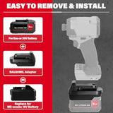 Adapter For Bauer To For Milwaukee 18V M18 Tools, For Bauer 20V Hyper Max Lithium Battery Convert To For Milwaukee M18 18V Battery,Fit For Milwaukee M18 18Volt Cordless Power Tools Use