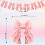 6-Pc Pink Bow Garland Pre-Strung Party Decoration Banner