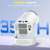 Mini Projector With Wifi And Bluetooth, Portable Projector Built-In Battery Supported 4K, Auto Keystone, 220° Rotation Outdoor Projectors Compatible With Hdmi / Tv Stick / Iphone / Laptop For Bedroom