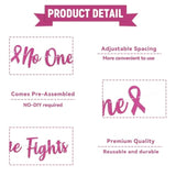 No One Fights Alone Banner - Peace Out Chemo Sign, Cancer Free Decor, Breast Cancer Awareness Party Decorations Hot Pink