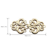 3 Pair Of 68 * 30Mm Metal Button Clasp Fasteners Gold Hooks And Eyes C