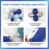 167pcs Space Balloon Arch Kit with Astronaut, Rocket & Balloons for Baby Shower