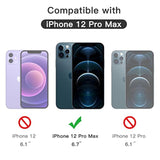 JETech Full Coverage Screen Protector for iPhone 12 Pro Max 6.7-Inch, Black Edge Tempered Glass Film with Easy Installation Tool, Case-Friendly, HD Clear, 3-Pack