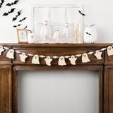 Halloween Ghost Garland: Farmhouse Style Wood Bead Banner