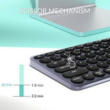 B5 Pro Ultra-Slim 2.4 Ghz Bluetooth Keyboard Wireless 100% Full-Size 548G Lightweight Launcher Support With 300 Hours Battery Life Compatible For Mac Windows Linux - Space Gray