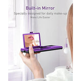 For Samsung Galaxy S22 Ultra Wallet Case With Credit Card Holder & Hidden Mirror, Allround Protection Shockproof Phone Cover Designed For Samsung Galaxy S22 Ultra, 6.8 Inch Purple
